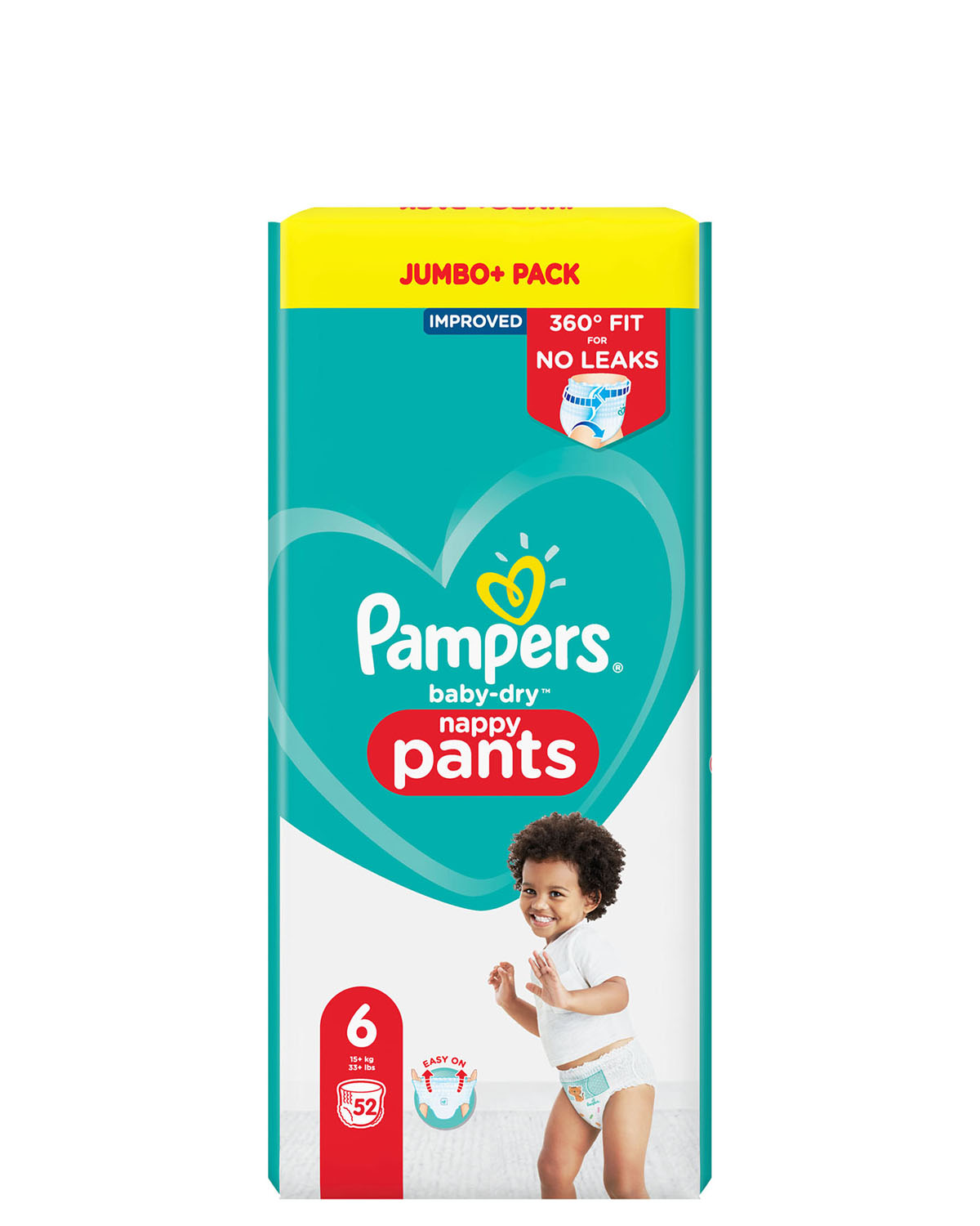 Pampers Baby Dry Pants Jumbo Cube Pack Size: 6 - 52 Nappies